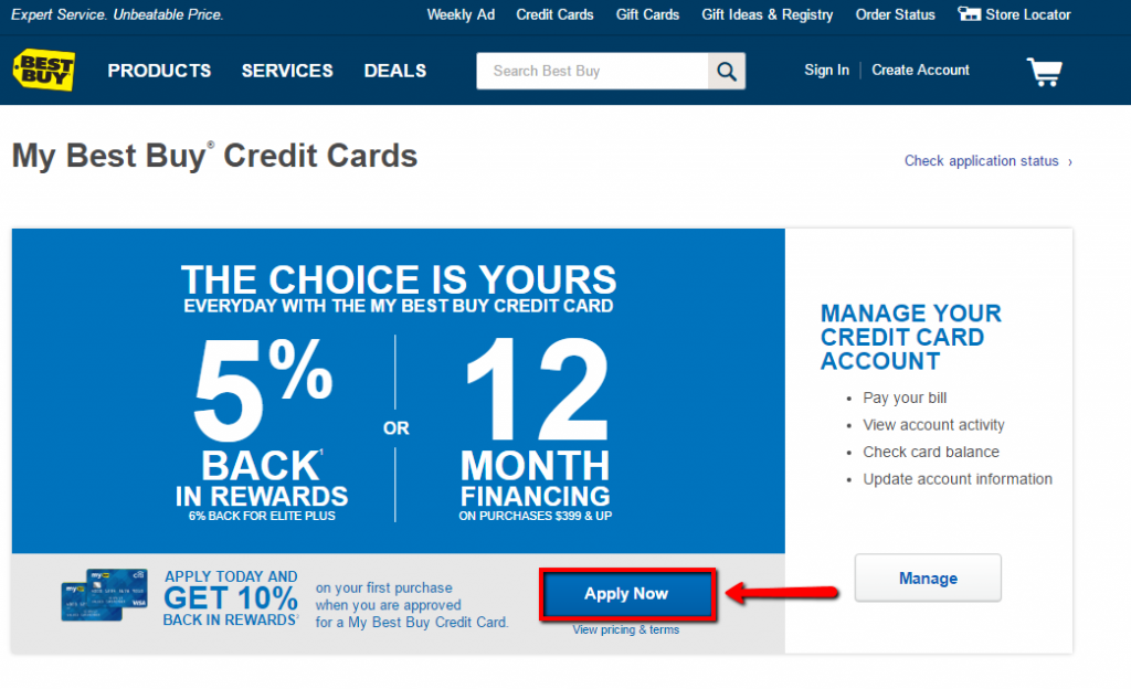 How to Apply to Best Buy Credit Card CreditSpot