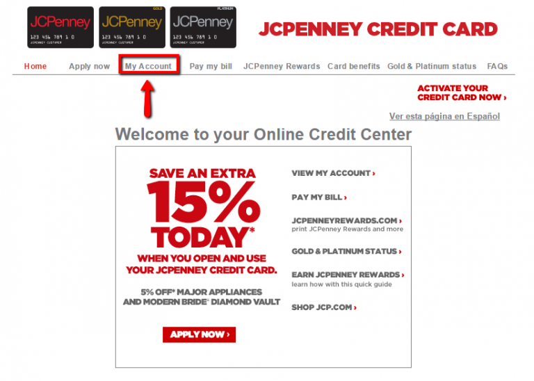 JCPenney Credit Card Login Make a Payment CreditSpot