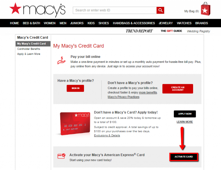 Macy's Credit Card Login Make a Payment CreditSpot