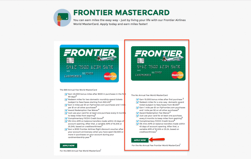 How to Apply to Frontier Airlines World MasterCard® Credit Card