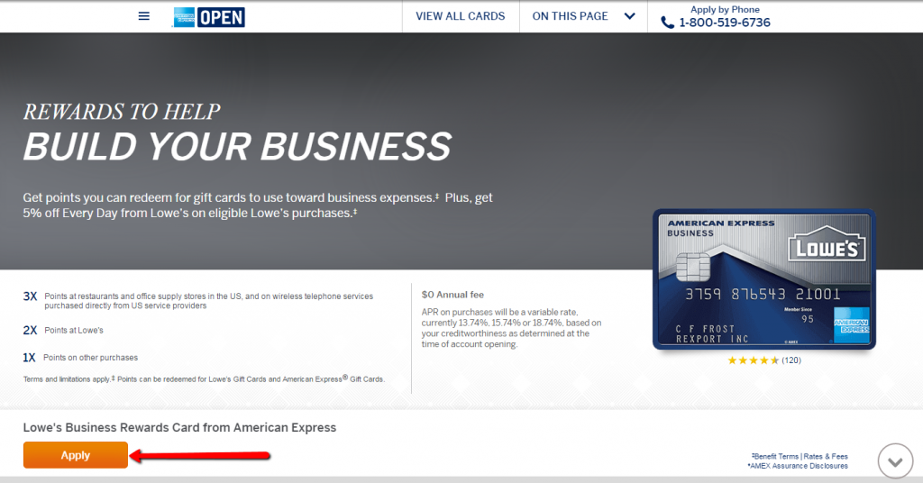 How to Apply to Lowe's Business Rewards Credit Card CreditSpot