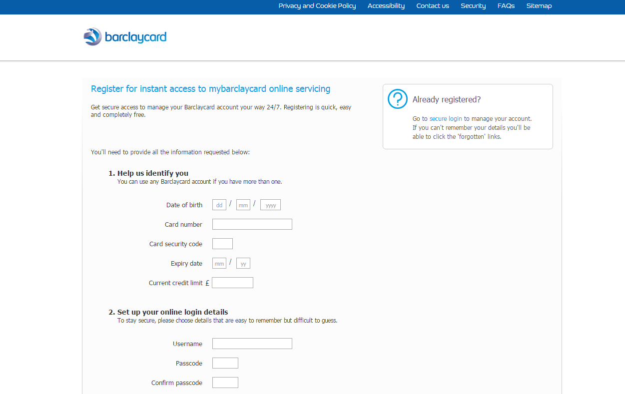 Barclaycard Rewards Mastercard Login Make a Payment CreditSpot