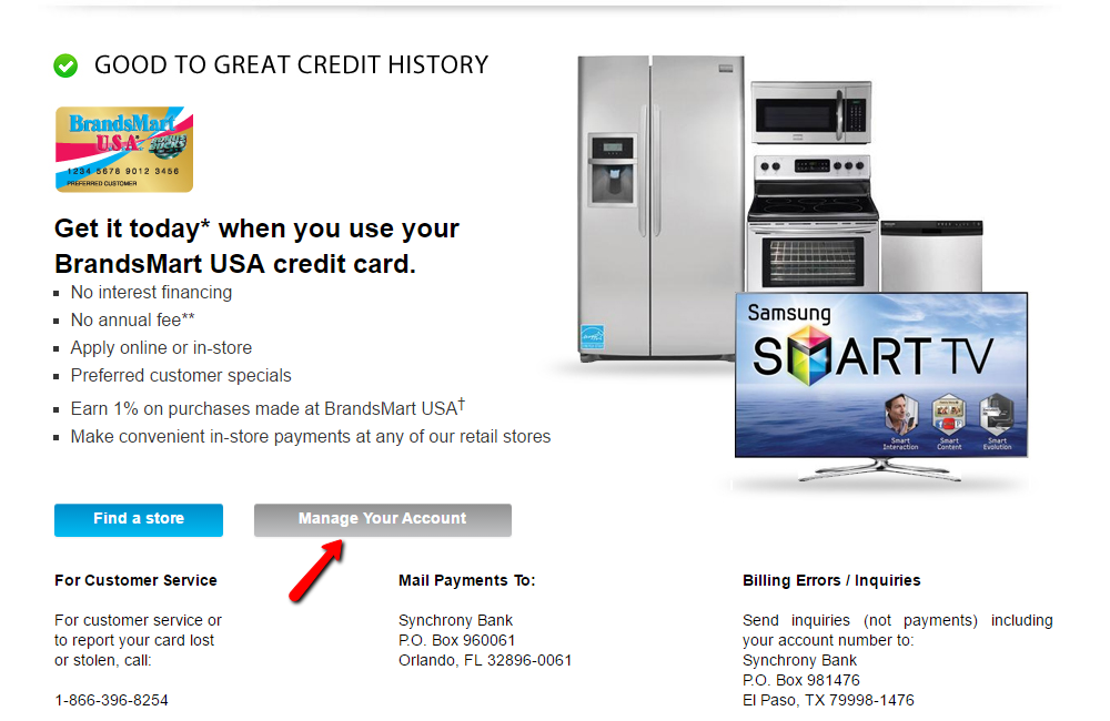 BrandsMart USA Credit Card Login Make a Payment CreditSpot