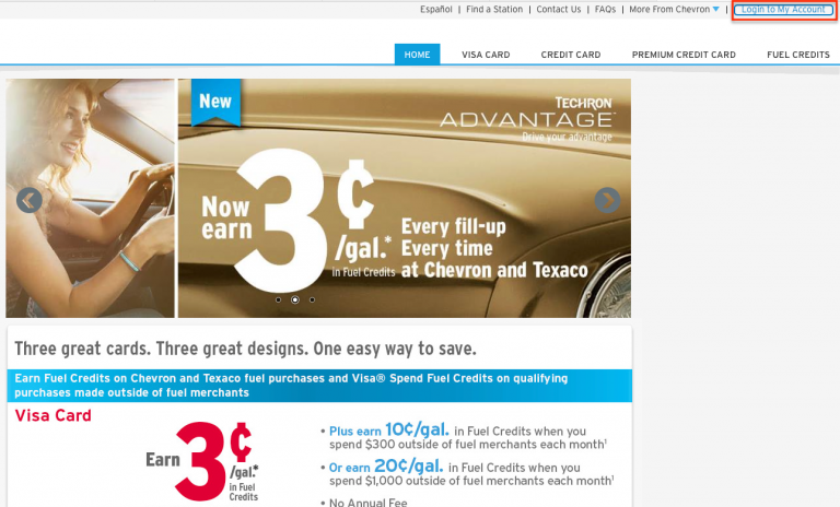 Chevron Premium Credit Card Login Make a Payment