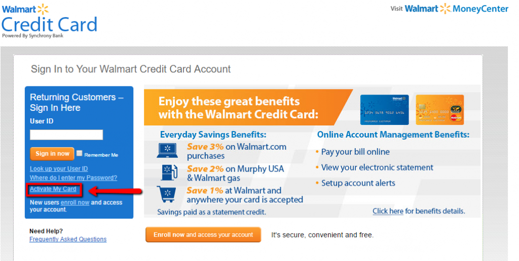 Walmart Credit Card Login Make a Payment CreditSpot